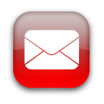 Mail envelope icon button